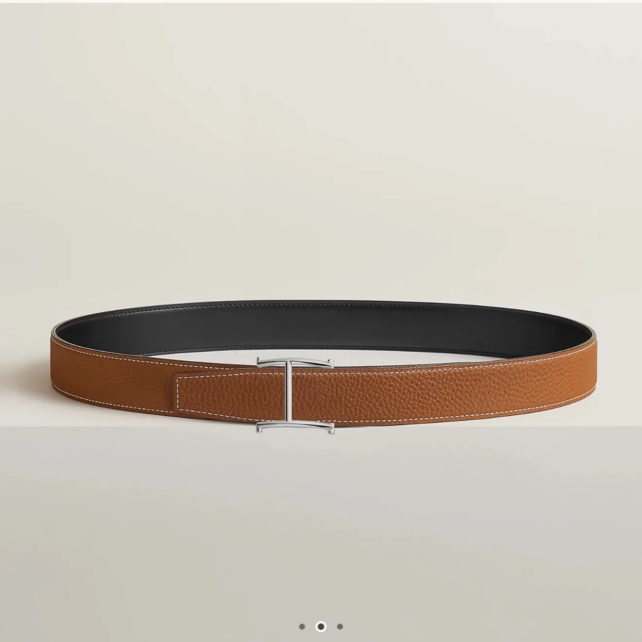 에르메스 S Serif 벨트 버클 리버서블 가죽 스트랩 32mm